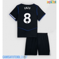 Camisa de time de futebol Chelsea Enzo Fernandez #8 Replicas 3º Equipamento Infantil 2025-26 Manga Curta (+ Calças curtas)